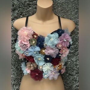 Floral Bustier Corset Crop Top